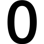 APLI SELF ADHESIVE NUMBER 0 BLACKWHITE