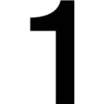 APLI SELF ADHESIVE NUMBER 1 BLACKWHITE