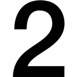 APLI SELF ADHESIVE NUMBER 2 BLACKWHITE