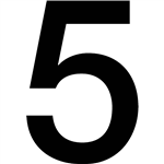 APLI SELF ADHESIVE NUMBER 5 BLACKWHITE