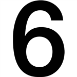 APLI SELF ADHESIVE NUMBER 6 BLACKWHITE