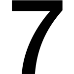 APLI SELF ADHESIVE NUMBER 7 BLACKWHITE