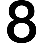 APLI SELF ADHESIVE NUMBER 8 BLACKWHITE