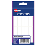AVERY 932018 MULTIPURPOSE STICKERS RECTANGLE 14 X 38MM WHITE PACK 105