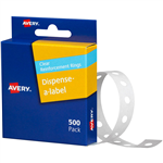 AVERY 934241 REINFORCEMENT RINGS CLEAR VINYL PACK 500