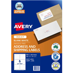 AVERY 936088 J8166 ADDRESS AND SHIPPING LABEL SMUDGE FREE INKJET 6UP WHITE PACK 50