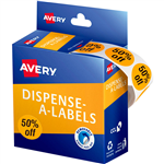AVERY 937317 MESSAGE LABELS 50 OFF 24MM ORANGE PACK 500