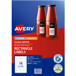 AVERY 980014 L7123 BLANK PRINTABLE LABELS RECTANGLE LASERINKJET 14UP GLOSSY WHITE PACK 140
