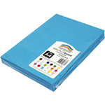 RAINBOW SPECTRUM BOARD 220GSM A4 TURQUOISE PACK 100
