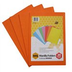MARBIG MANILLA FOLDER FOOLSCAP ORANGE PACK 20