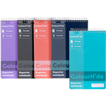 COLOURHIDE REPORTER NOTEBOOK 200 PAGE 157 X 200MM ASSORTED
