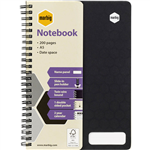 MARBIG NOTEBOOK WIRO BOUND A5 100 LEAF BLACK