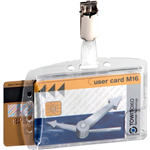 DURABLE DUO CARD HOLDER WITH CLIP