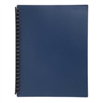 MARBIG DISPLAY BOOK REFILLABLE 20 POCKET A4 DARK BLUE