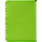 MARBIG BINDER POCKET ZIP CLOSURE A4 LIME
