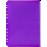 MARBIG BINDER POCKET ZIP CLOSURE A4 PURPLE