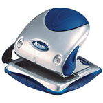 REXEL P240 PREMIUM 2 HOLE PUNCH 40 SHEET SILVERBLUE