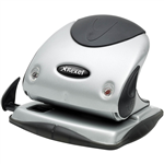 REXEL 2 HOLE PUNCH CLAM 25 SHEET SILVER  BLACK