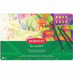 DERWENT ACADEMY COLOURED PENCILS ASSORTED TIN 36