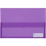 MARBIG POLYPICK DOCUMENT WALLET FOOLSCAP TRANSLUCENT PURPLE