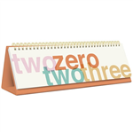 ORANGE CIRCLE 2023 WIRO EASEL KEYBOARD CALENDAR WEEK TO VIEW 305 X 100MM RAINBOW STRIPES