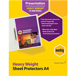 MARBIG HEAVYWEIGHT COPYSAFE SHEET PROTECTORS A4 BOX 100