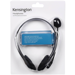 KENSINGTON LIGHT WEIGHT HEADPHONES WITH MICROPHONE BLACK