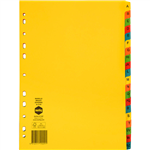 MARBIG DIVIDER MANILLA AZ TAB A4 BRIGHT ASSORTED