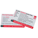 ST JOHN RESUSCITATION CARD PLASTIC