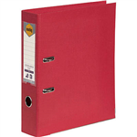MARBIG LINEN LEVER ARCH FILE PE 75MM A4 DEEP RED