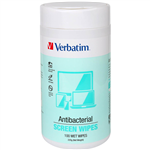 VERBATIM ANTIBACTERIAL SCREEN WIPES TUB 100