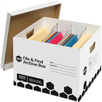 MARBIG FILE AND FIND ARCHIVE BOX WITH DIVIDERS
