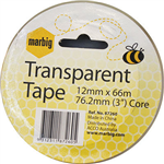 MARBIG TRANSPARENT TAPE 12MM X 66M 762MM CORE