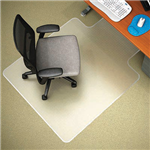 MARBIG DURAMAT CHAIRMAT ANTISTATIC PVC KEYHOLE LOW PILE CARPET 1140 X 1340MM