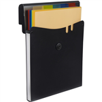 MARBIG EXPANDING FILE VERTICAL WITH 5 REMOVABLE POCKETS PP A4 BLACK