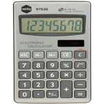 MARBIG CALCULATOR HANDHELD 8 DIGIT SILVER