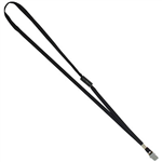 REXEL ID LANYARD FLAT STYLE WITH ALLIGATOR CLIP BLACK PACK 10 HANGSELL