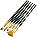 DERWENT ACADEMY TAKLON PAINT BRUSHES SMALL PACK 6