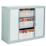 AVERY 20262OGA10123 TAMBOUR CABINET LATERAL FILING PACKAGE 2 SHELVES 1000 X 1200 X 500MM OYSTER GREY