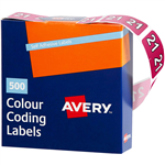 AVERY 43271 LATERAL FILE LABEL SIDE TAB YEAR CODE 21 25 X 38MM MAGENTA BOX 500