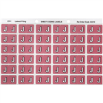 AVERY 43310 LATERAL FILE LABEL SIDE TAB J COLOUR CODE 25 X 38MM MAUVE PACK 180
