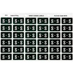 AVERY 43319 LATERAL FILE LABEL SIDE TAB S COLOUR CODE 25 X 38MM DARK GREEN PACK 180