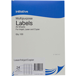 INITIATIVE MULTIPURPOSE LABELS 24UP 64 X 338MM PACK 100