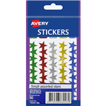AVERY 932352 MERIT STAR STICKERS 14MM ASSORTED PACK 90