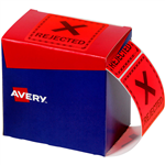 AVERY 932623 MESSAGE LABEL REJECTED 75 X 742MM FLUORO RED PACK 1000