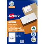 AVERY 936087 J8169 SHIPPING LABELS INKJET 4UP WHITE PACK 50