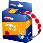 AVERY 937235 ROUND LABEL DISPENSER 14MM RED BOX 1050
