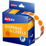AVERY 937240 ROUND LABEL DISPENSER 14MM ORANGE BOX 1050