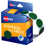 AVERY 937246 ROUND LABEL DISPENSER 24MM GREEN BOX 500