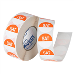 AVERY 937334 REMOVABLE DAY LABEL SATURDAY 24MM ORANGEWHITE BOX 1000